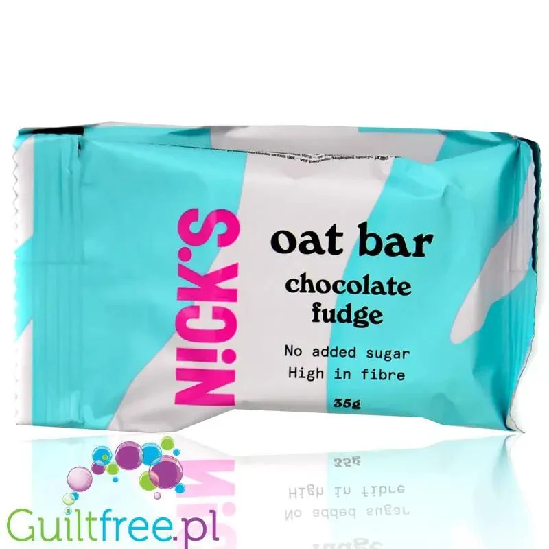 N!ck's Nicks Oat Bar Chocolate Fudge - owsiany batonik kakaowy bez dodatku cukru 134kcal