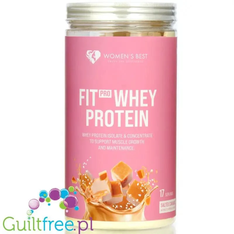 Women's Best Fit Pro Whey Salted Caramel 510g - odżywka proteinowa dla kobiet, smak Solony Karmel