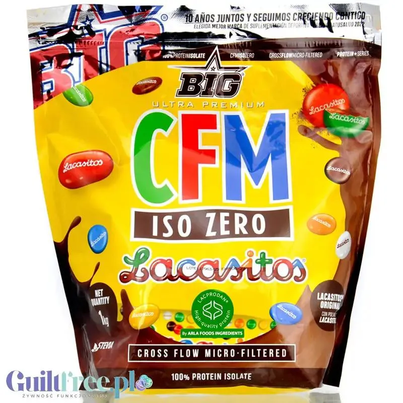 BIG® CFM ISO Zero, Locasitos® 1kg - ekskluzywna odżywka białkowa WPI CFM Lacprodan® z drażetkami