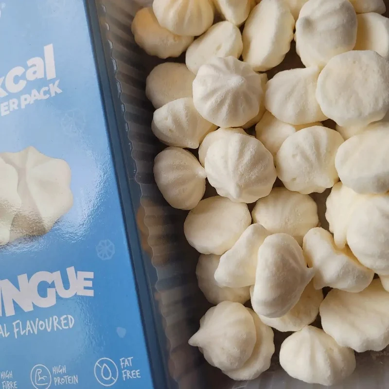 Locco Meringue Natural Creamy 1kcal - bezy bez cukru z erytrytolem i stewią, 1kcal w sztuce, smak kremowej śmietanki