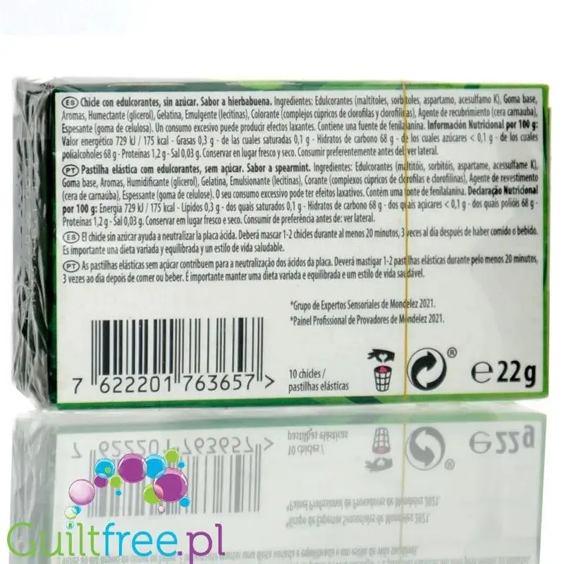 Trident 60 Minutes Spearmint - guma do żucia bez cukru - drażetki z płynnym środkiem