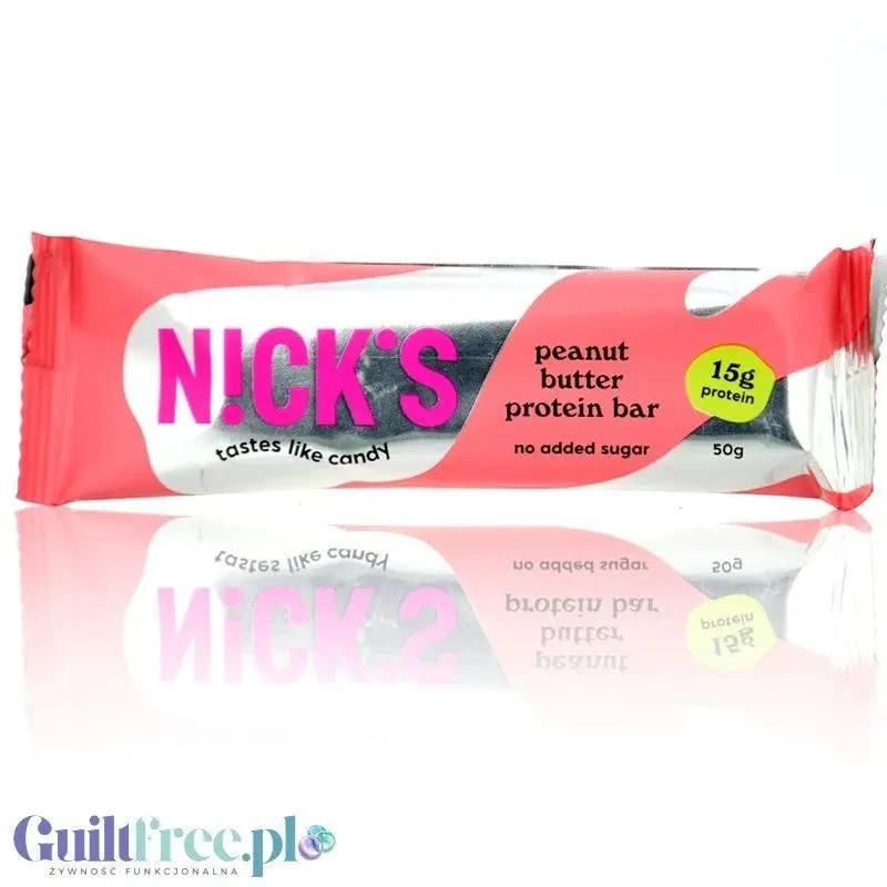 N!ck's Nicks Peanut Butter Protein Bar 214 kcal - baton białkowy bez dodatku cukru ze stewią i erytrolem