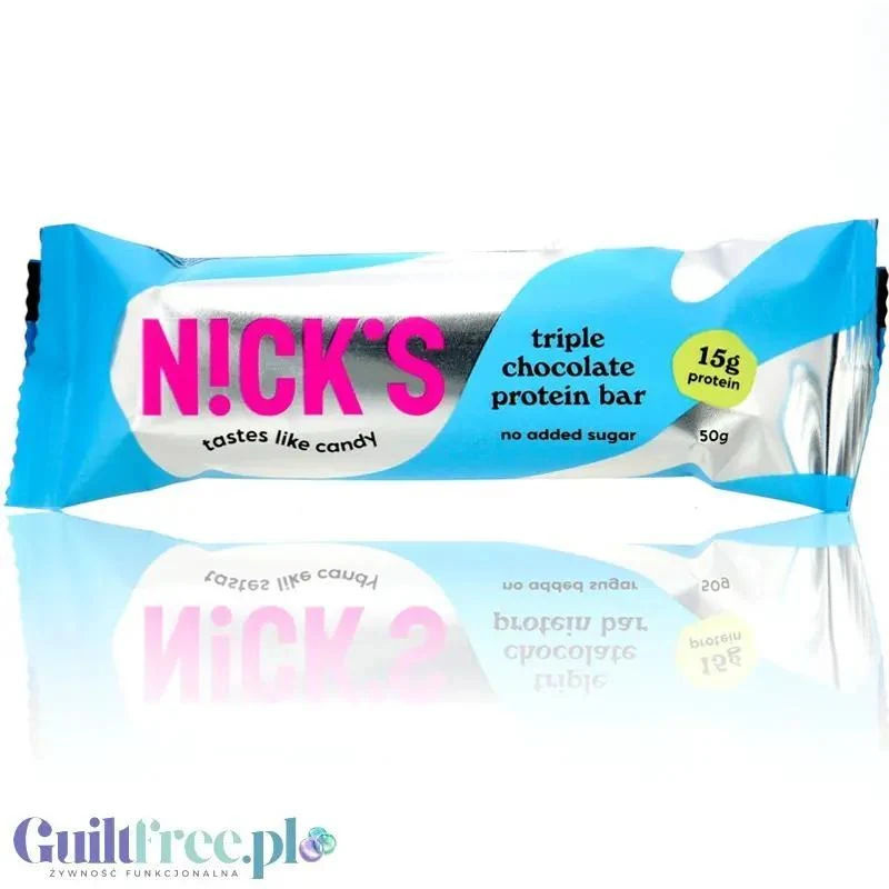 N!ck's Nicks Triple Chocolate Protein Bar 209kcal - baton proteinowy w czekoladzie mlecznej z kremem Czekoladowym