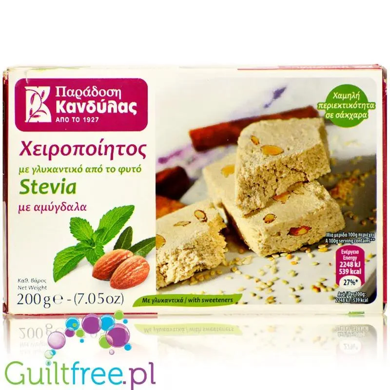 Kandylas grecka chałwa migdałowa bez cukru ze stewią 200g