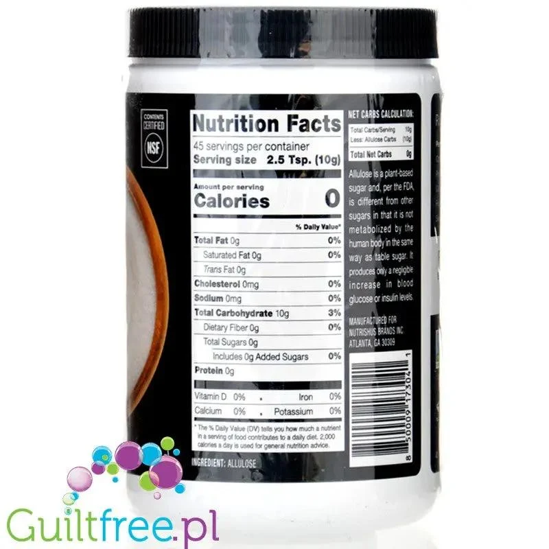 RxSugar Allulose 454g - słodzik, alluloza w proszku
