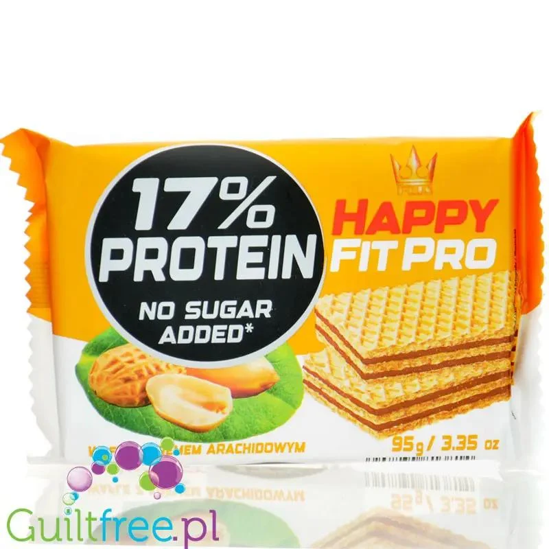 FLIS Happy Fit PRO - proteinowe wafle z kremem arachidowym bez dodatku cukru