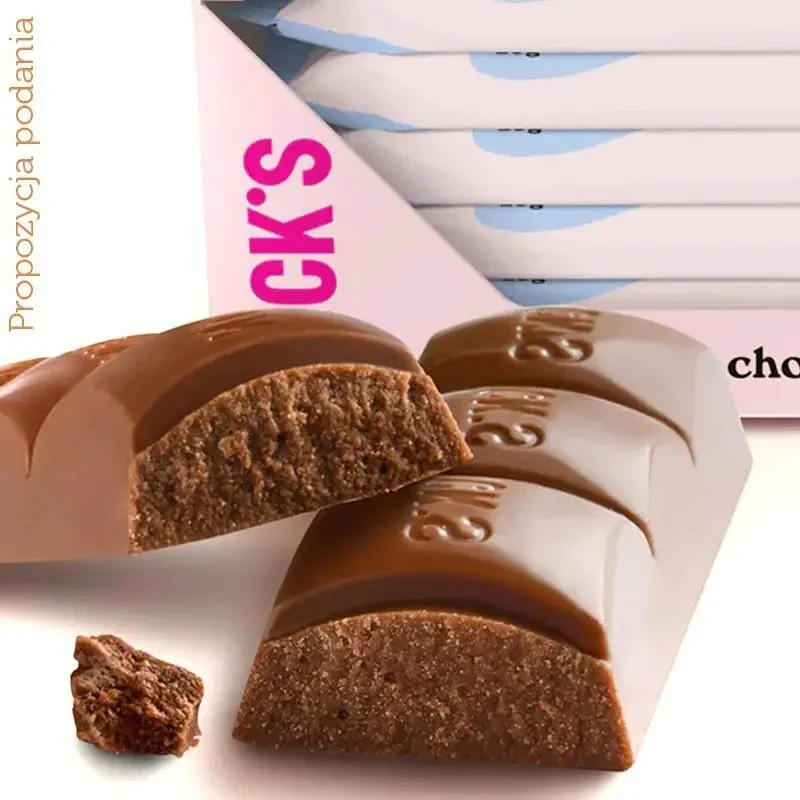 N!CK'S Nicks Milk Chocolate 112kcal - batonik z mlecznej czekolady bez cukru i maltitolu ze stewią i erytrolem