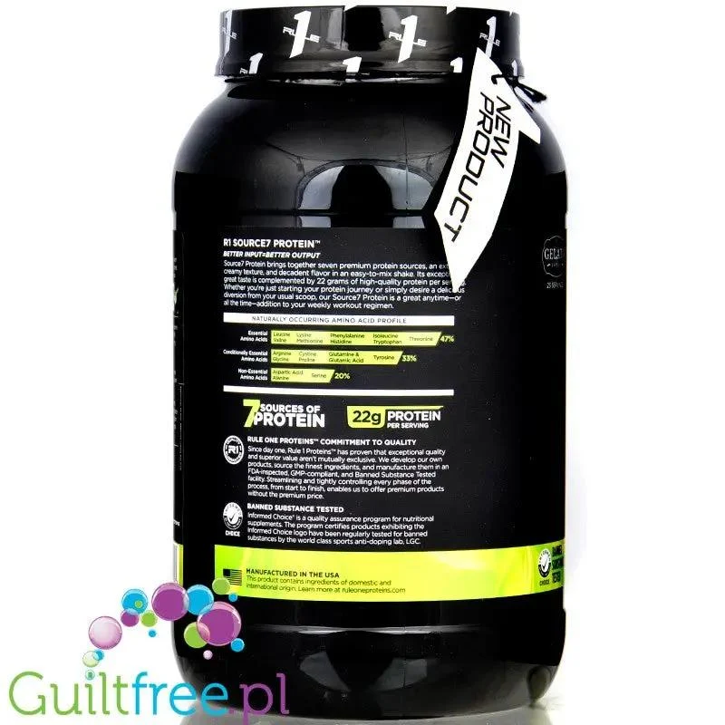 Rule1 R1 Gelato Source7 Protein Pistachio - odżywka białkowa na bazie 7 źródeł białka, smak Pistacja