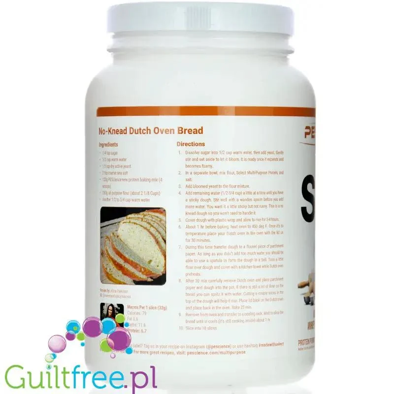 PES Select Multi-Purpose Protein Whey & Casein Unflavored - bezsmakowe białko wielofunkcyjne do pieczenia