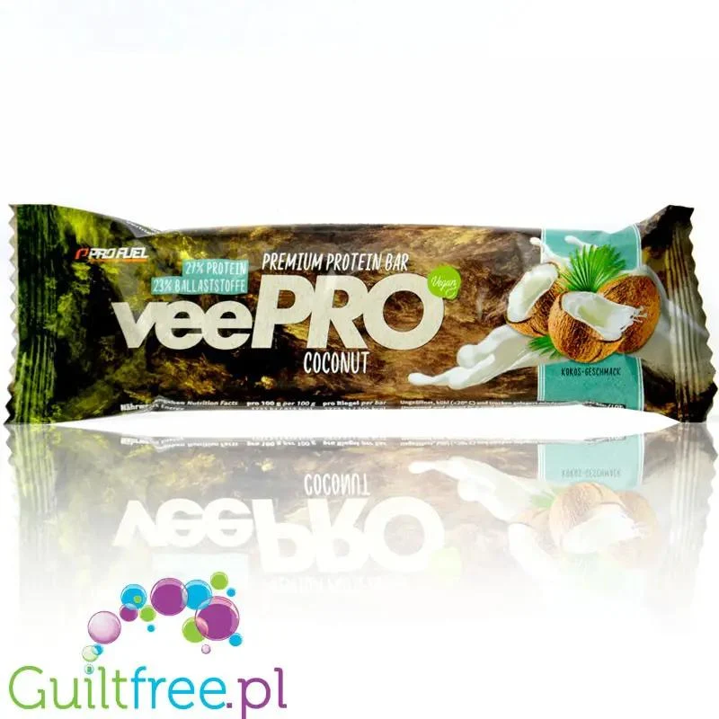 Pro Fuel VeePro Coconut - wegański baton proteinowy bez cukru, Kokos & Czekolada