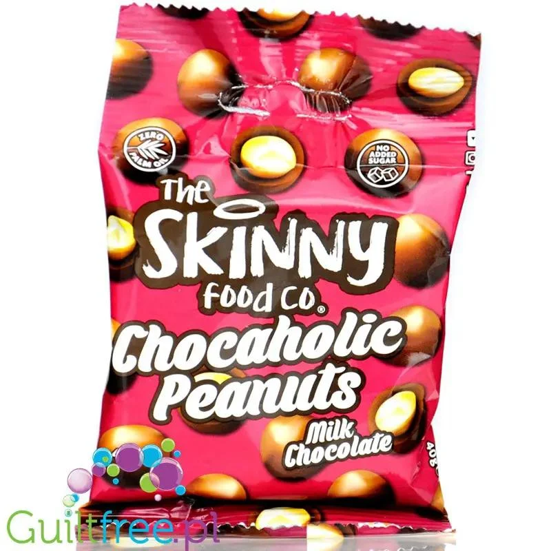 Skinny Food Chocaholic Peanuts Milk Chocolate - orzeszki w czekoladzie bez dodatku cukru
