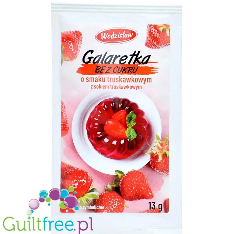 Wodzisław Galaretka Truskawkowa - galaretka bez cukru i słodzików, z sokiem truskawkowym