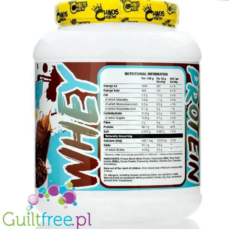 Chaos Crew Whey Protein Chocolate Cereal Milk - odżywka białkowa WPC & WPI, smak Czekoladowych Płatków Śniadaniowych