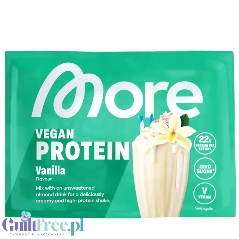 More Nutrition Total Vegan Protein Vanilia 25g - wegańska odżywka o smaku waniliowym