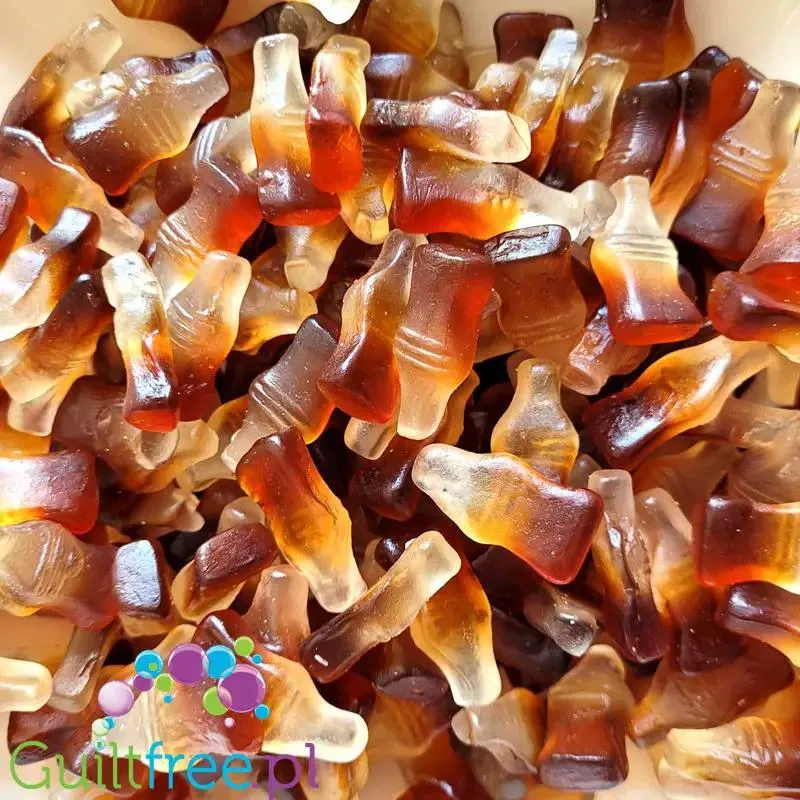 Yummi Yummi Colaflaschen 1KG - żelki Cola bez cukru, gigapaka XXL
