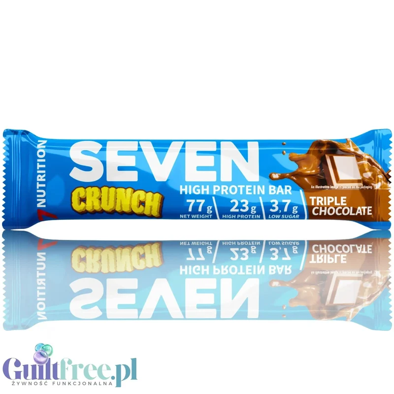 7Nutrition Seven Crunch High Protein Bar Triple Chocolate - baton proteinowy 23g białka