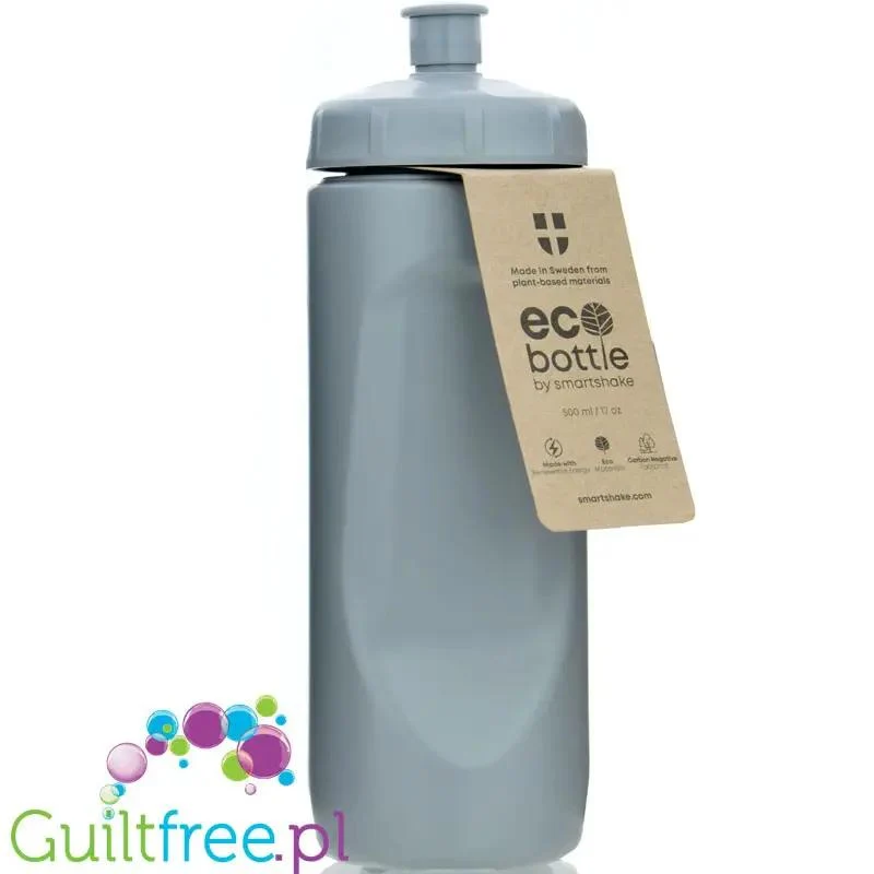 SmartShake EkoBottle Squeeze, Gray 500ml - bidon / butelka na wodę z ekologicznego tworzywa sztucznego