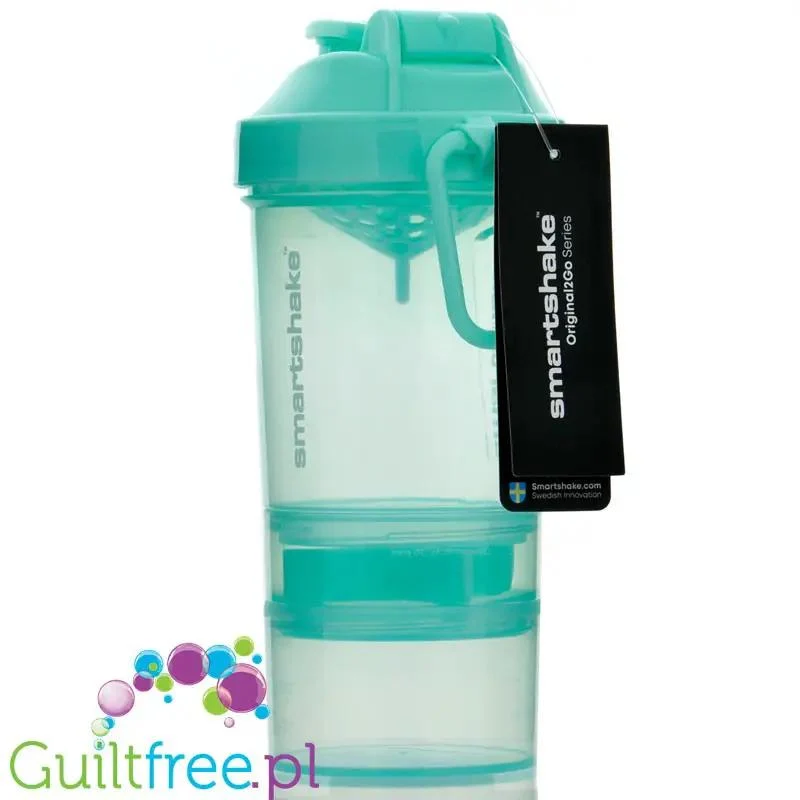 SmartShake Original2Go Mint Green Shaker 600ml - miętowy szejker z ruchomym uchwytem