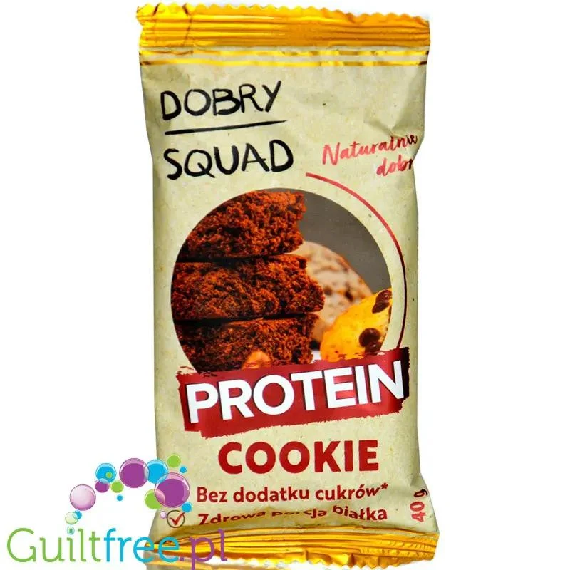Dobry Squad Protein Cookie - bezglutenowe ciastko proteinowe o smaku ciasteczkowym