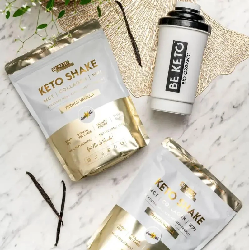 BeKeto Diet Keto Shake MCT & Collagen French Vanilla - shake proteinowy z MCT i kolagenem, Wanilia