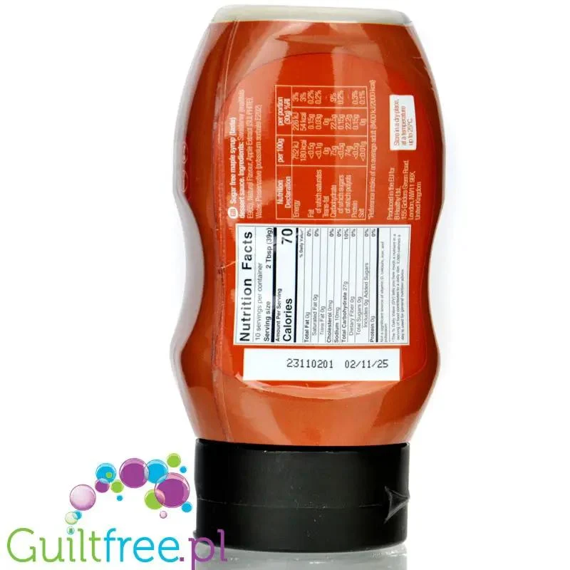 Diablo Dessert Sauce Maple - bardzo gęsty sos deserowy bez cukru, smak Klonowy