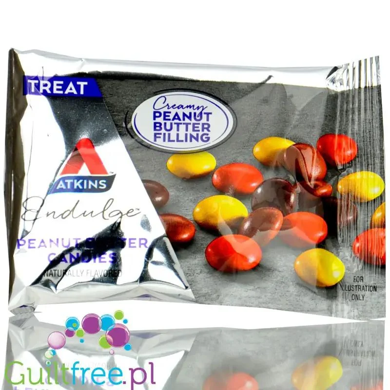 Atkins Endulge Peanut Butter Candies - Lukrowane drażetki bez dodatku cukru z kremem z masła orzechowego 2g cukru
