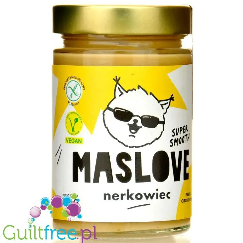 Maslove Nerkowiec Supersmooth 290g - bezglutenowa miazga z prażonych nerkowców 100%