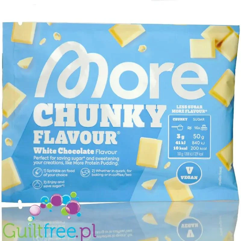 More Nutrition Chunky Flavor White Chocolate 30g, aromat w proszku 10kcal, smak Biała Czekolada