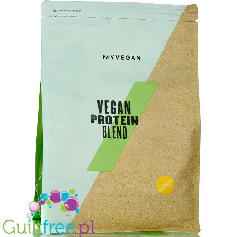 MyProtein Vegan Protein Blend White Gold 1kg - wegańska odżywka białkowa bez soi i cukru, smak Karmelizowana Biała Czekolada