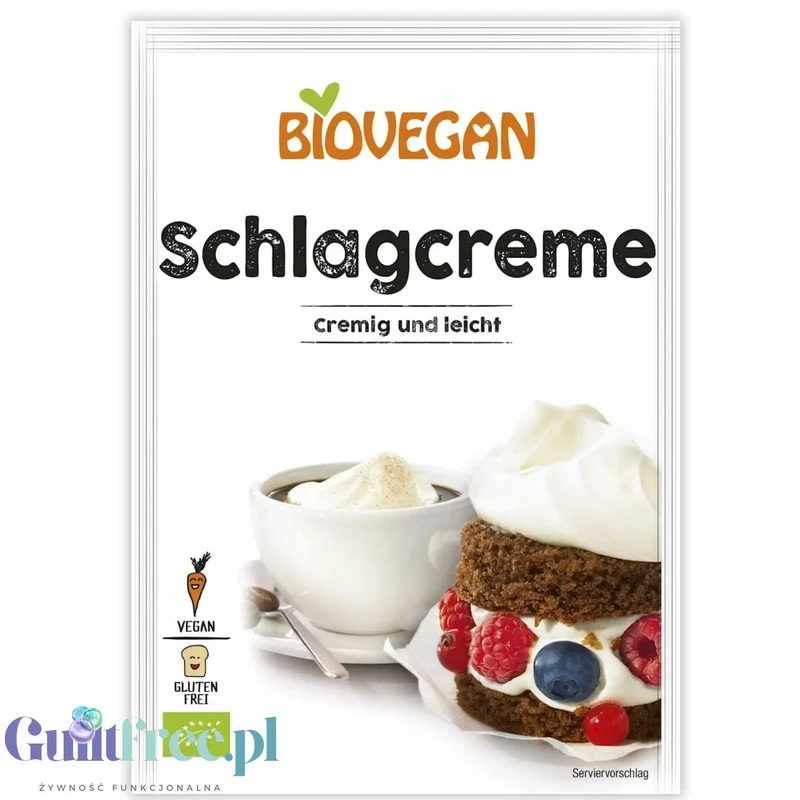 BioVegan Schlagcreme - wegański substytut bitej śmietany w proszku