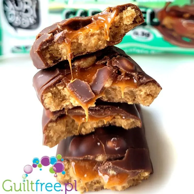 YuBi Bar Protein Bar Caramel 99kcal - wegański baton proteinowy bez cukru 10g białka