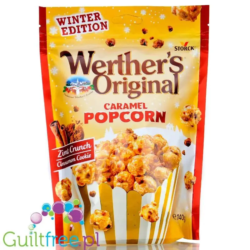 Werther's Original Caramel Popcorn Cinnamon Cookie (CHEAT MEAL) - karmelizowany popcorn z cynamonowymi ciasteczkami