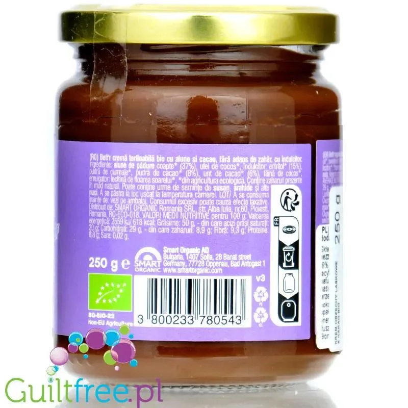 Bett'r Hazelnut Cocoa Spread - wegański krem czekoladowo-orzechowy bez cukru z erytrolem