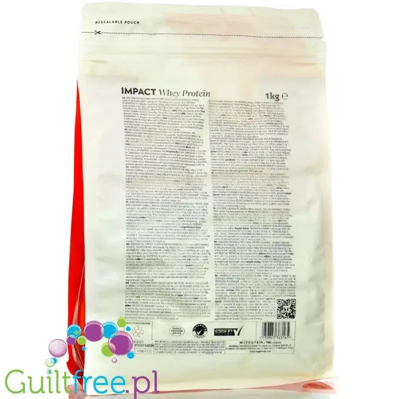 MyProtein Impact Whey White Gold 1KG - odżywka białkowa WPC o smaku białej czekolady i karmelu