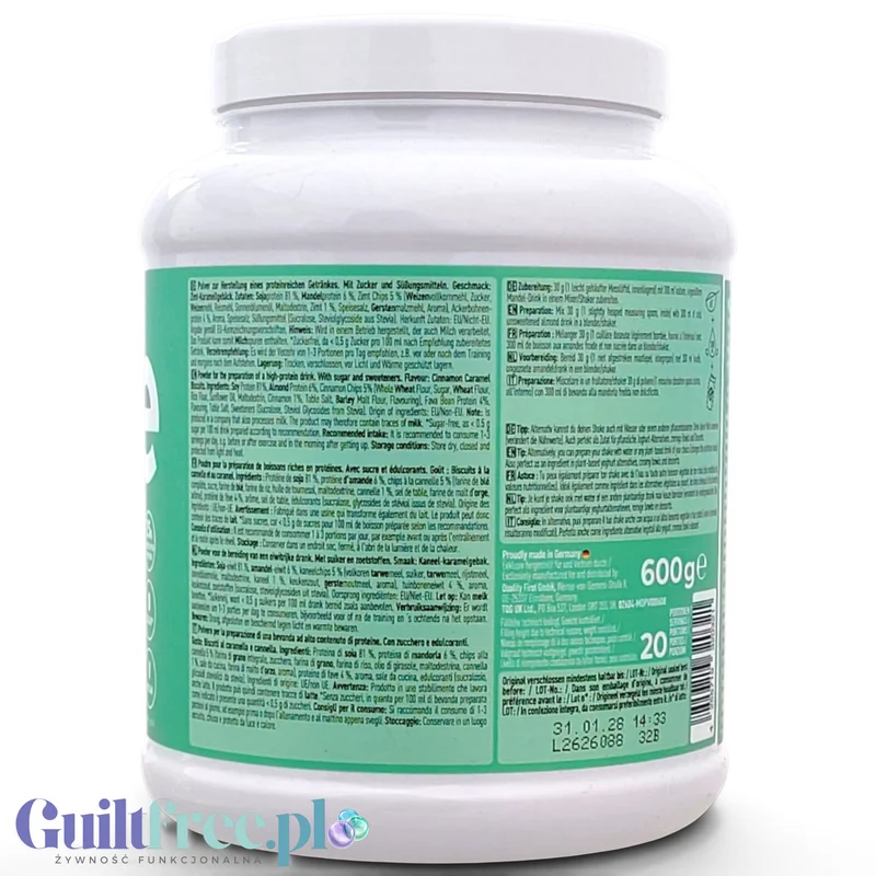 More Nutrition Total Vegan Protein Cinnalicious 0,6kg - wegańska odżywka białkowa, smak Płatki Cynamonowe