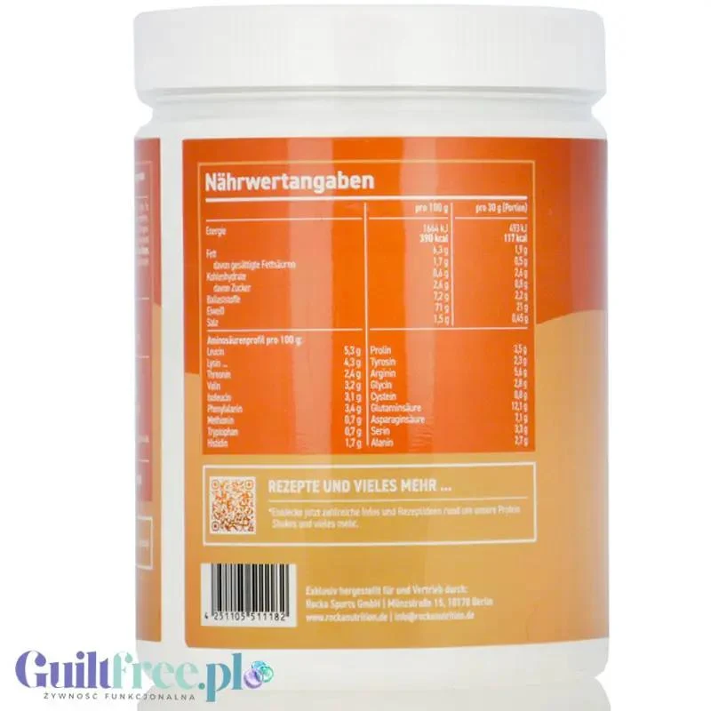 Rocka Nutrition Protein Shake Hazelnut Cream 300g - wegańska odżywka białkowa 5 źródeł białka, bez glutenu i orzechów