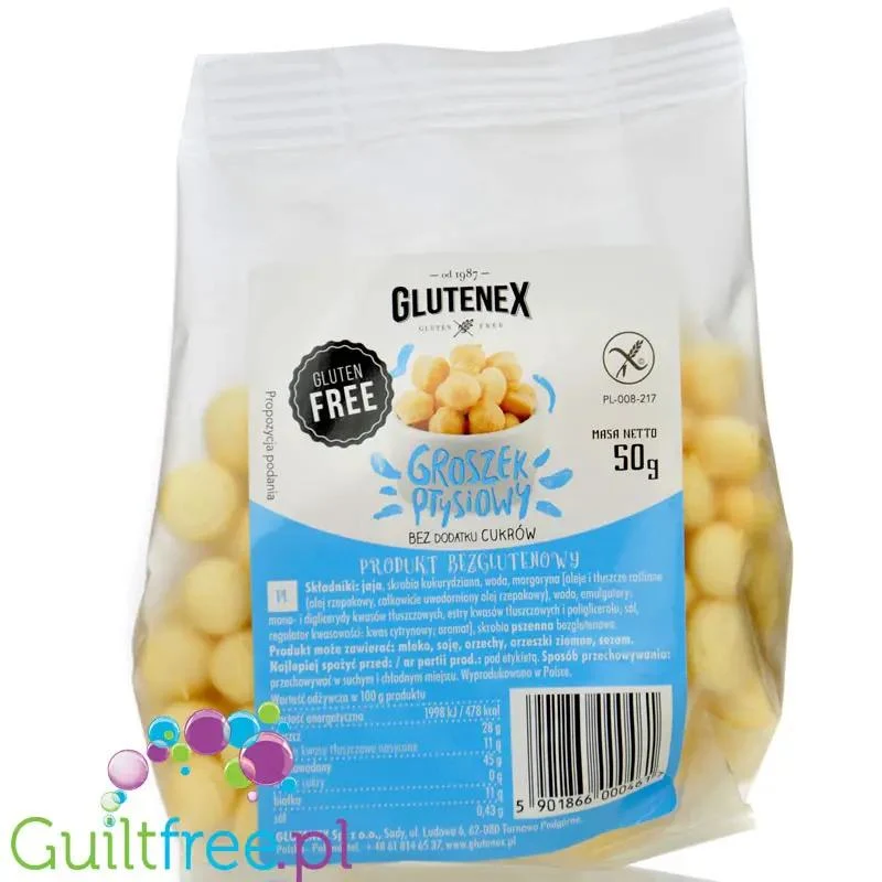 Glutenex Groszek Ptysiowy 50g - bez dodatku cukru, bezglutenowy