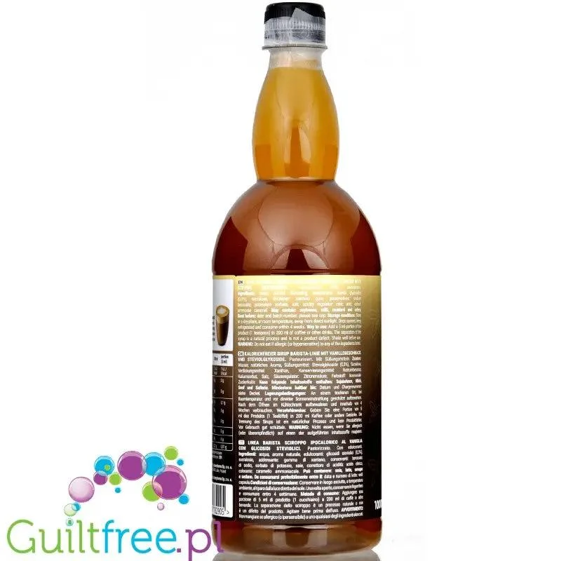 Locco Zero Calorie Barista Vanilla 1L - syrop zero kalorii do kawy bez cukru ze stewią, smak Wanilia