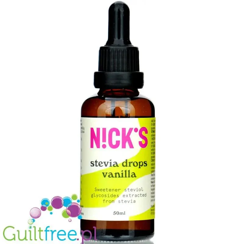 Nicks N!ck's Stevia Drops Vanilla - waniliowy aromat ze stewią bez cukru i kalorii