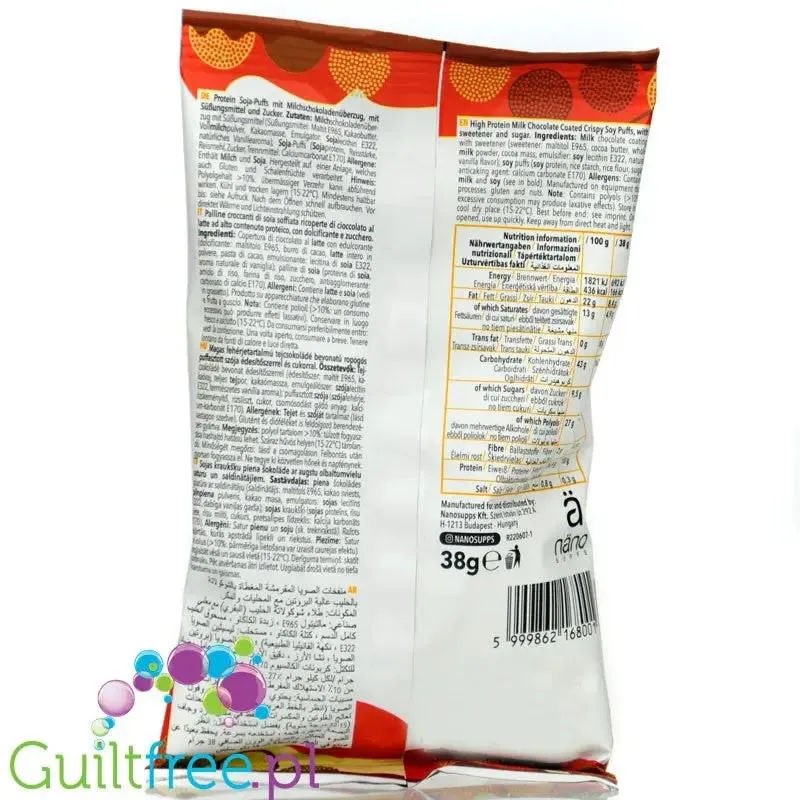 Nano Ä Protein Pops Chocolate - chrupiące kuleczki proteinowe 10g białka w polewie z czekolady