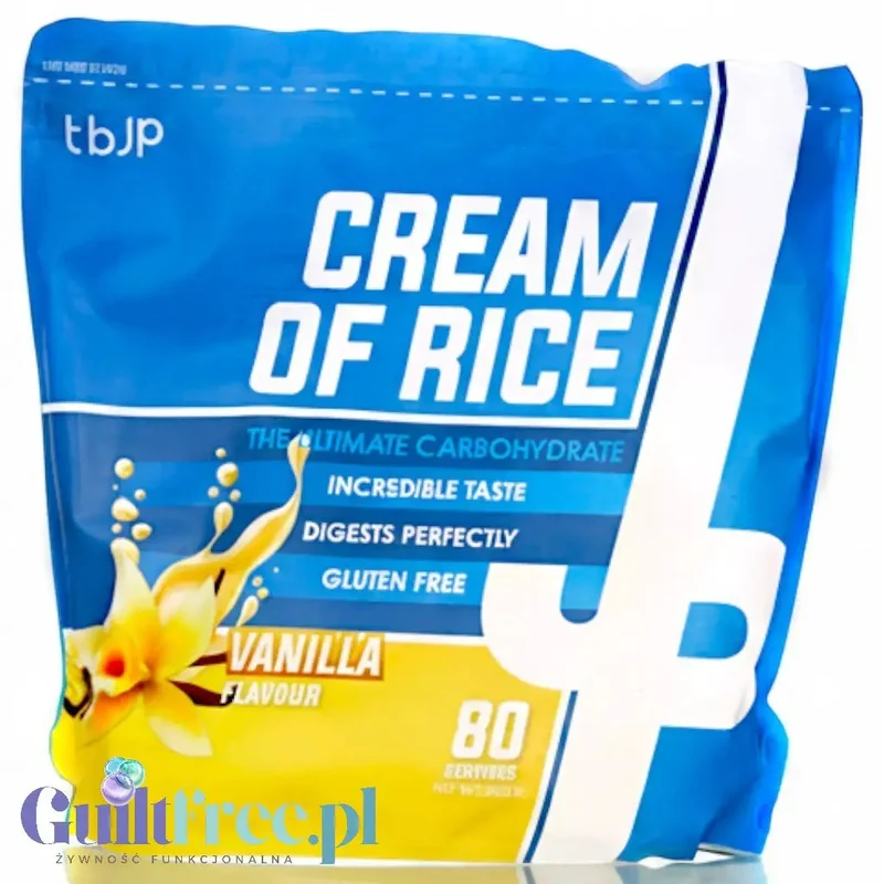 TBJP Cream of Rice, Vanilla 2kg - kleik ryżowy bez cukru, regeneracyjny posiłek treningowy, Wanilia
