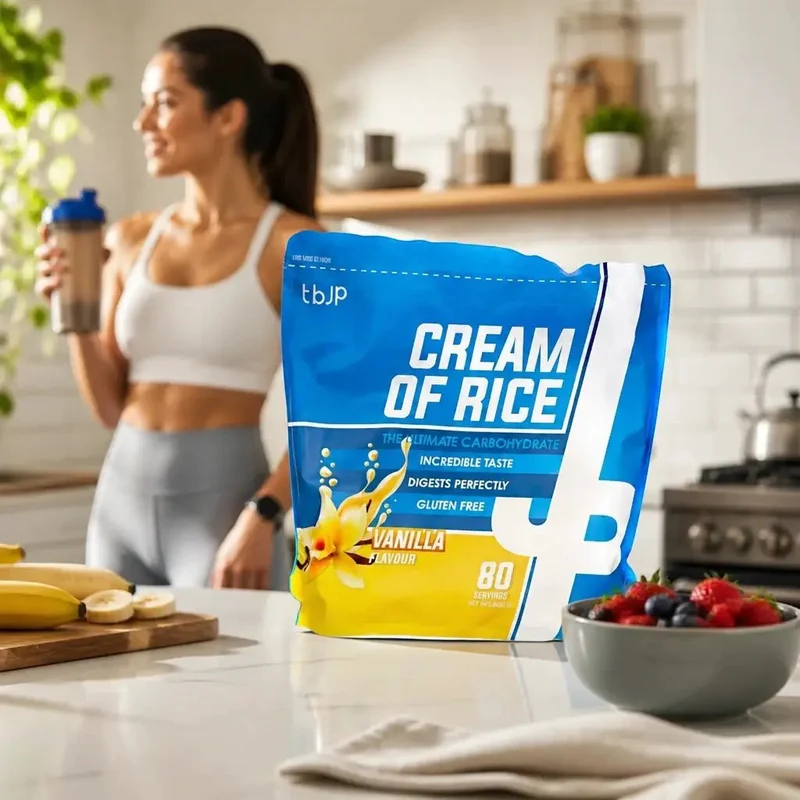 TBJP Cream of Rice, Vanilla 2kg - kleik ryżowy bez cukru, regeneracyjny posiłek treningowy, Wanilia