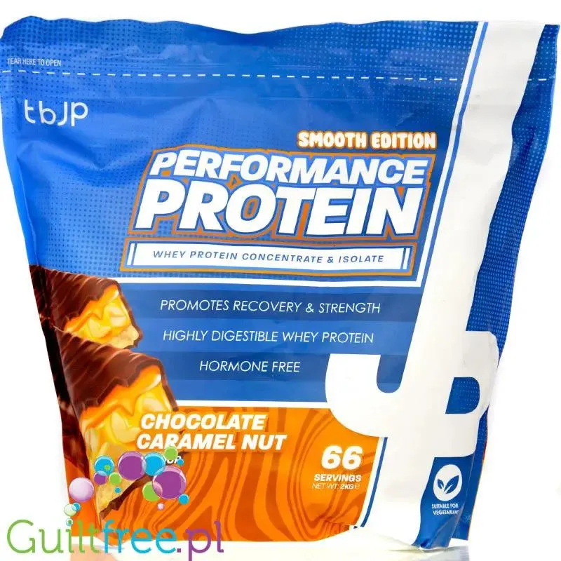 TBJP Performance Protein Whey & Isolate Chocolate Caramel Nut 2kg - odżywka białkowa WPC & WPI, smak Czekolada, Karmel & Orzech