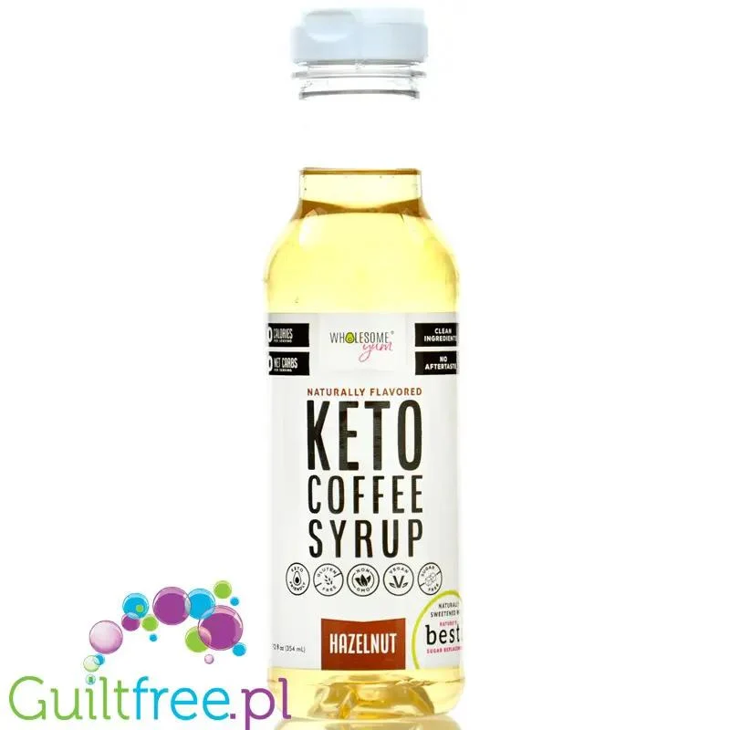 Wholesome Yum Keto Coffee Syrup Hazelnut - keto syrop do kawy bez cukru o smaku orzechów laskowych