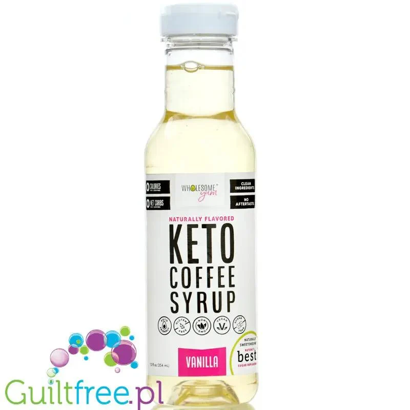 Wholesome Yum Keto Coffee Syrup Vanilla - keto syrop do kawy bez cukru o smaku waniliowym