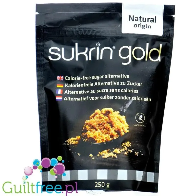 Sukrin Gold 250g - naturalny słodzik jak brązowy cukier Erytrol & Stewia 7kcal
