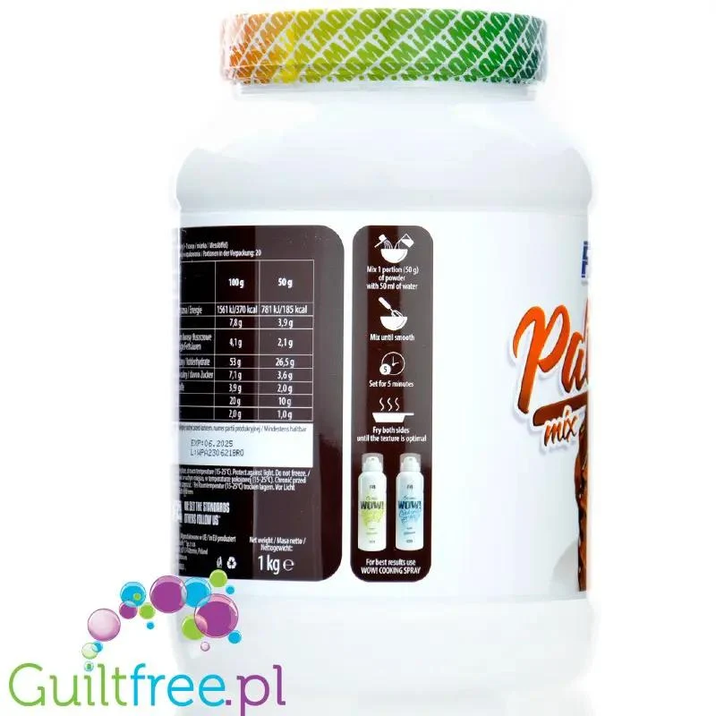 FA WOW! Protein Pancakes Brownie 1kg - naleśniki proteinowe bez cukru, smak brownie 20% białka