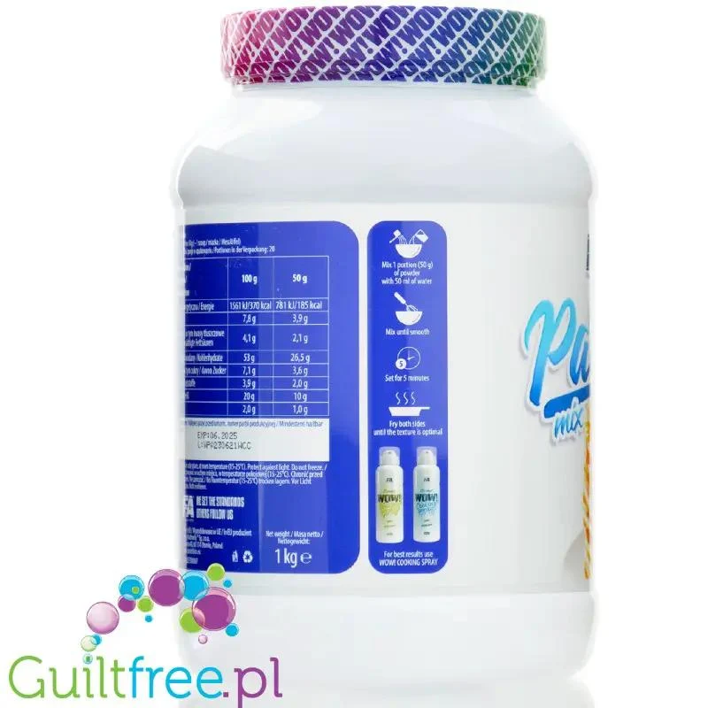 FA WOW! Protein Pancakes White Chocolate & Coconut 1kg - naleśniki proteinowe bez cukru, Biała Czekolada & Kokos