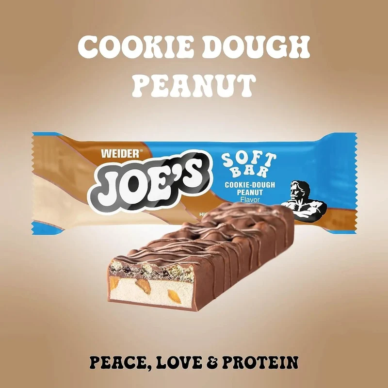 Weider Joe's Soft Bar Cookie Dough Peanut - baton proteinowy 198 kcal i 14g białka