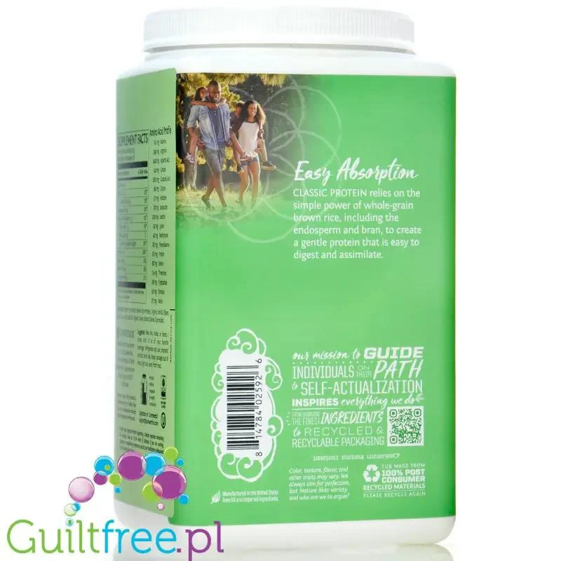 Sunwarrior Protein Classic Vanilla 0,75KG - organiczna wegańska odżywka białkowa ze stewią